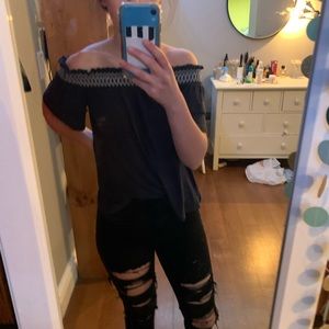 off the shoulder tee